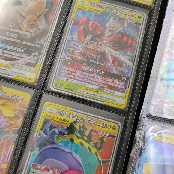 POKEMON TAG TEAM Mega Lot Collector Binder Curation SNORLAX EEVEE UMBREON +9card - Picture 9 of 9